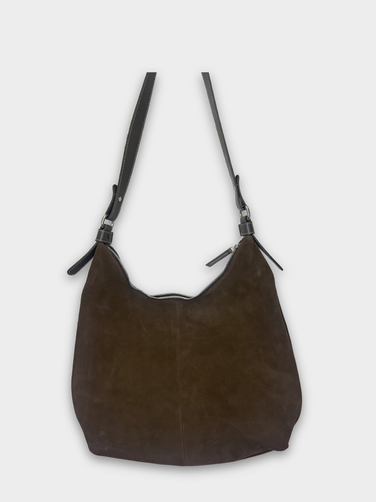 Brown Suede Tote Bag
