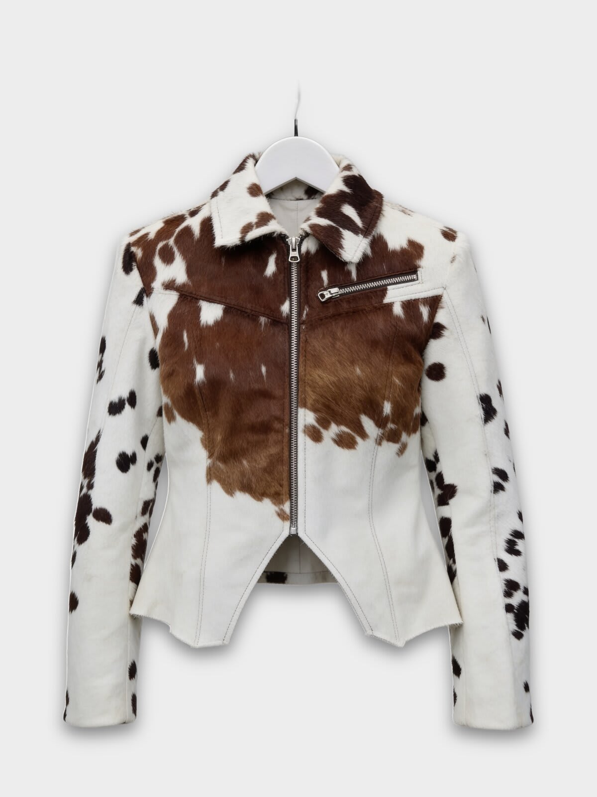 Raw Edge Cowhide Leather Jacket