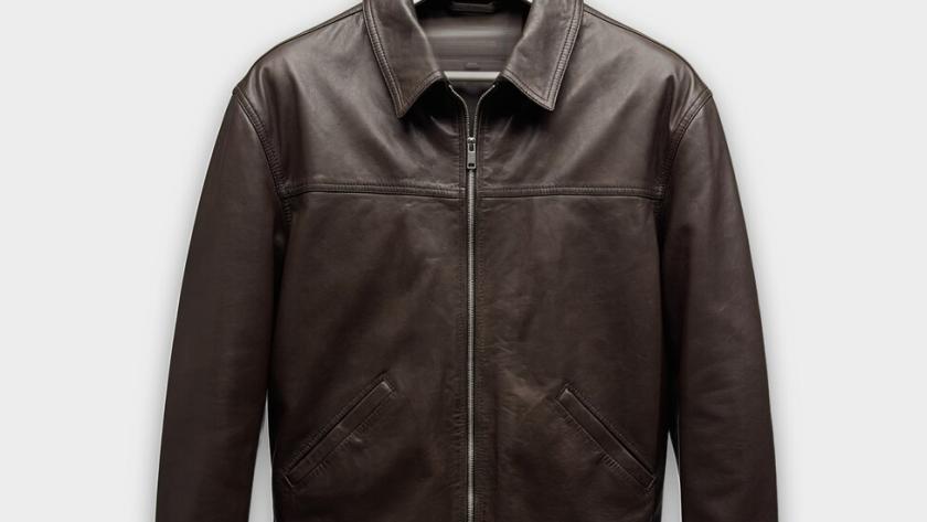 Brown leather jacket manufactured in Pakistan for wholesale, eligible for duty-free import under GSP+ and the UK DCTS
